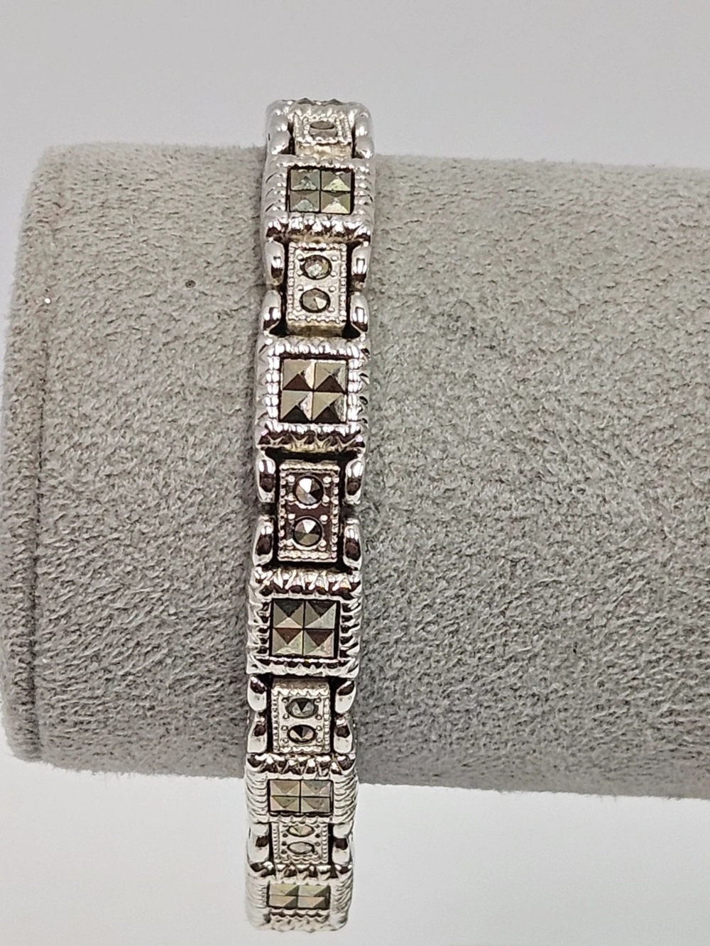 Judith Jack Silver-Tone Studded Link Bracelet